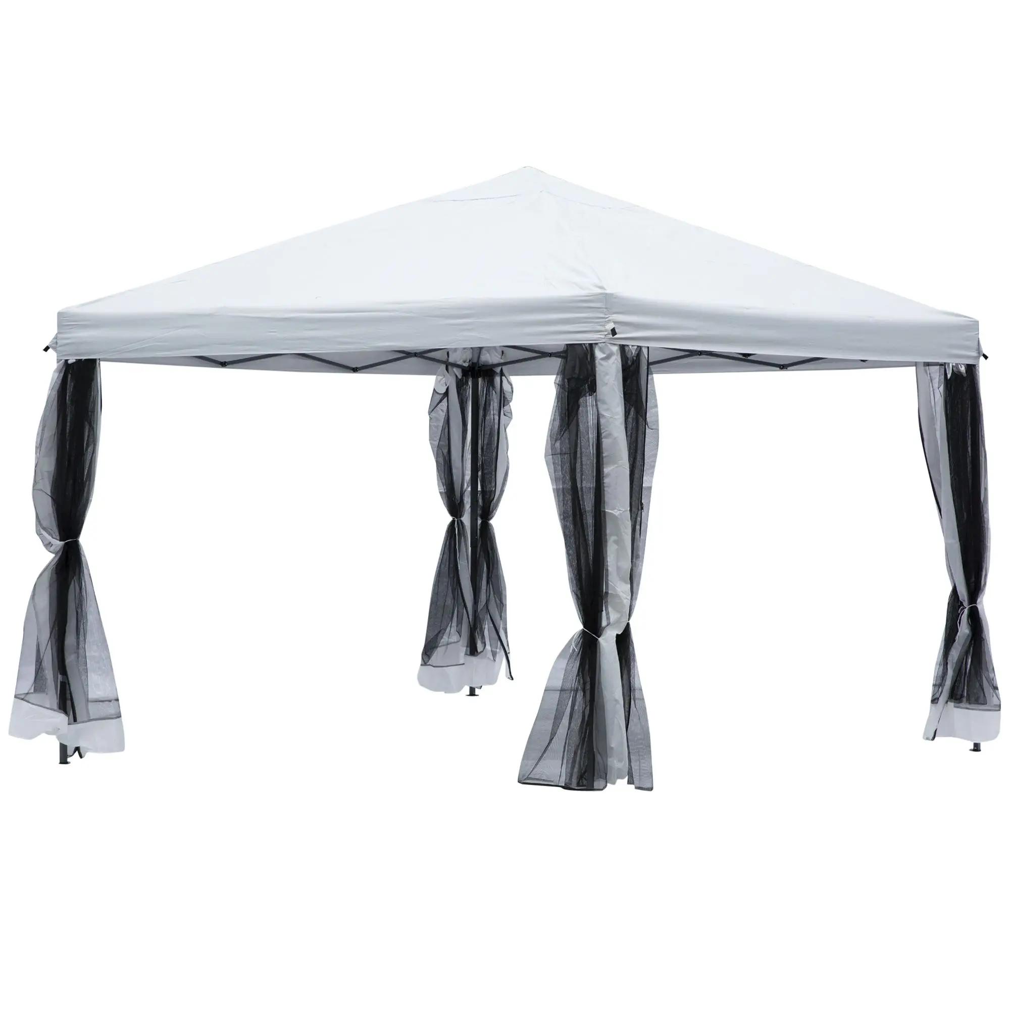 Outsunny folding tent 3x3m removable mosquito net walls with 4 holes drain Oxford fabric for garden parties