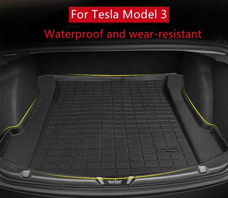 

Osmrk New Model3 Trunk Mats Customized Car Rear Trunk Storage Mat Cargo Tray Waterproof Pads For Tesla Model 3 2021 Accessories