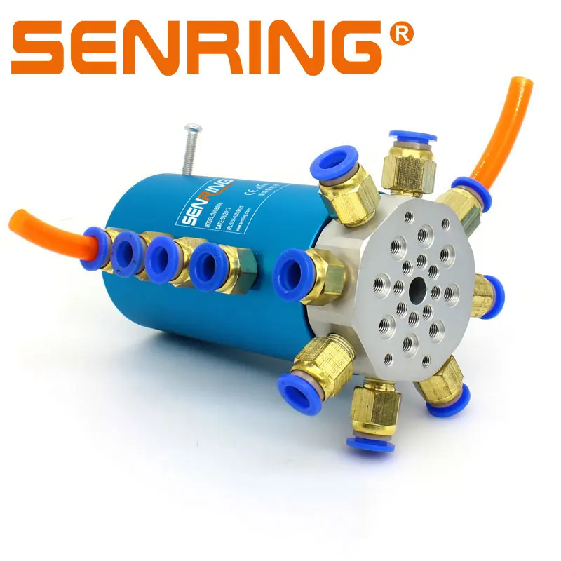 Rotary joint 8 channel slip ring for hydraulic medium