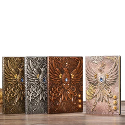 Fashion Vintage Embossed Leather Printing Travel Diary Notebook Travel Journal A5-Note Book 1pcs