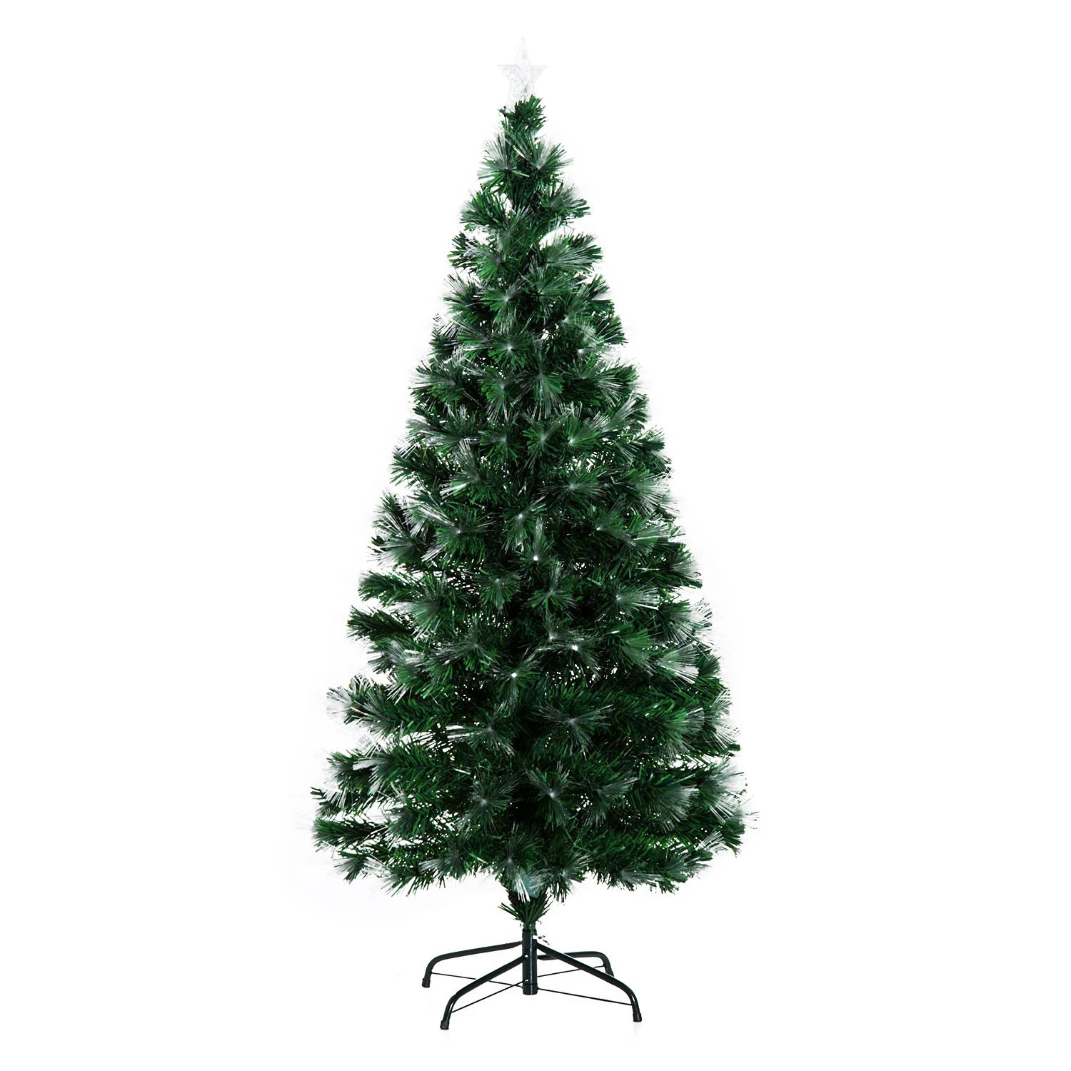 HOMCOM Christmas tree 150cm with star and multicolored lights