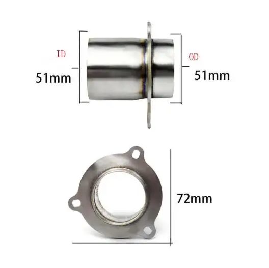 Universa Newly Modified exhaust pipe interface 51mm FOR CB400VTEC XJR/GSX/ZRX/ZZR stainless steel link