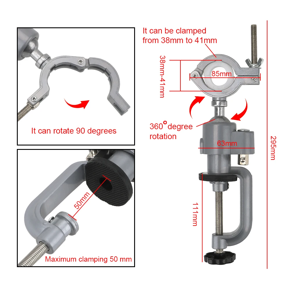 Rotary Vise Electric Drill Rack Stand Holder Multifunctional Bracket used for Dremel Working Table Grinder Accessory