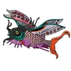 Embroidery Patches Badges, Cartoon Animal, Fish, DIY Apparel Accessories, Iron On Patches on Clothes, Wholesale