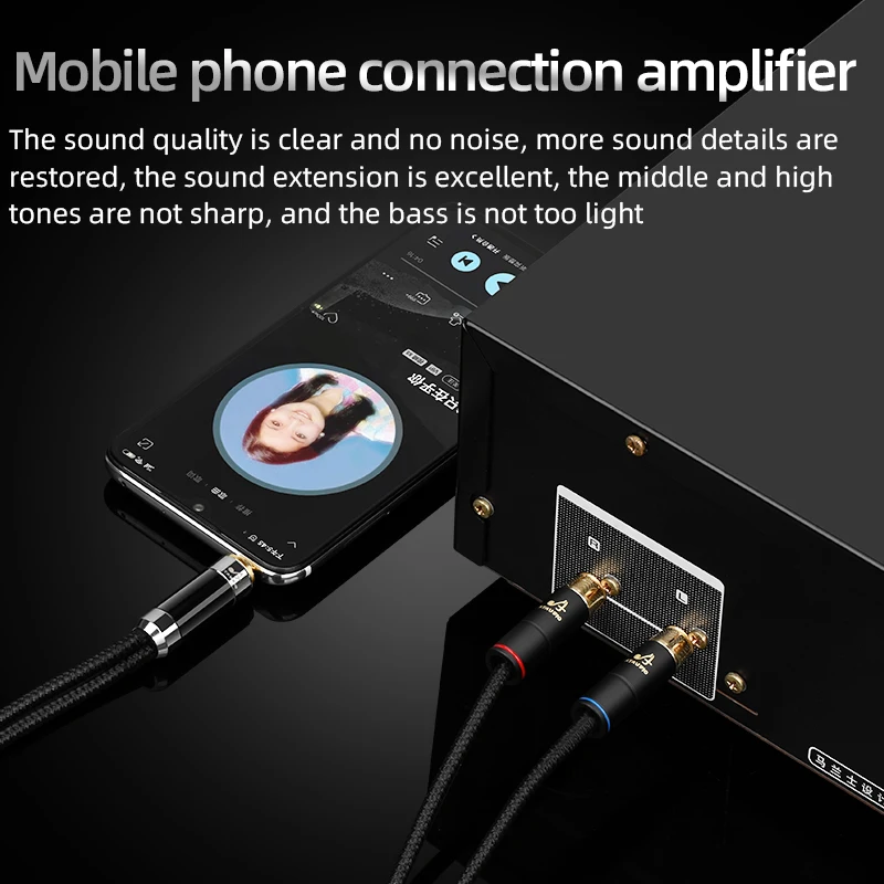 HIFI OFC посеребренный aux 3,5 мм разъем для гарнитуры к 2rca аудиосигнальному кабелю компьютерное и аудиосоединение