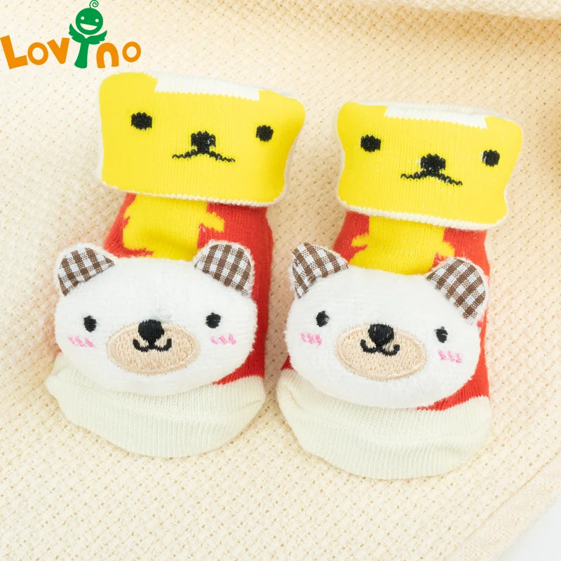 Baby Newborn Socks Floor Non-slip Cotton Cartoon Doll Socks with Baby Soft Cute Boots Toddlers Animal Sock Shoes Baby Girl Socks