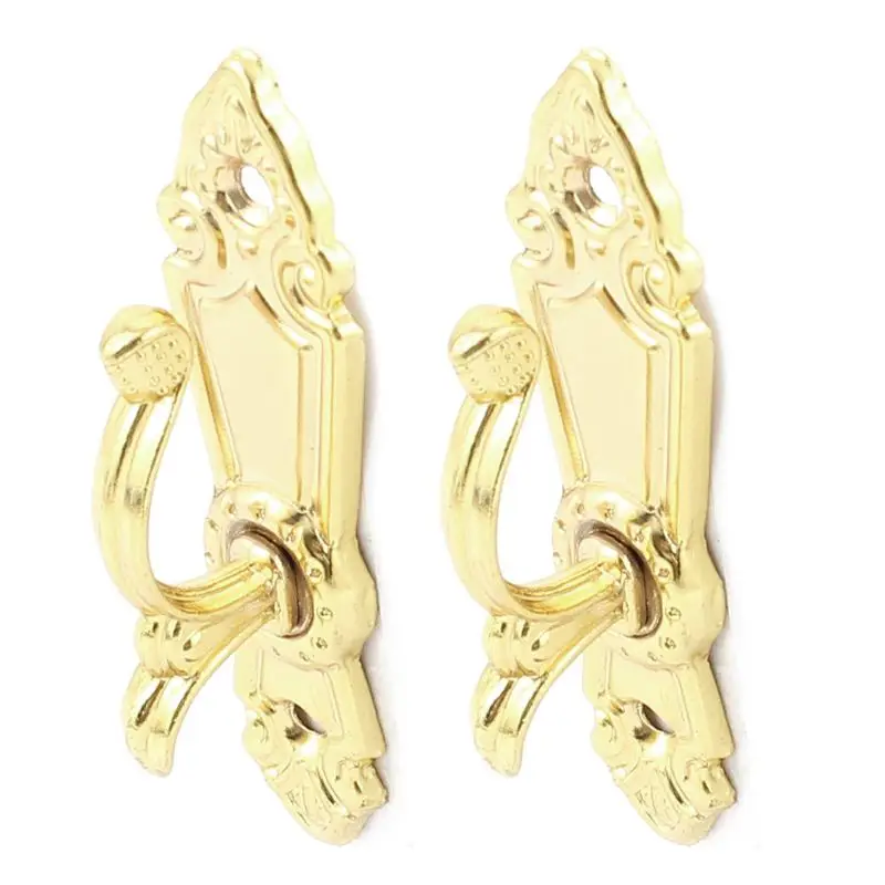 

Screw Mount Curtain Tassel Tie Back tieback Wall Hooks 2PCS Gold Tone