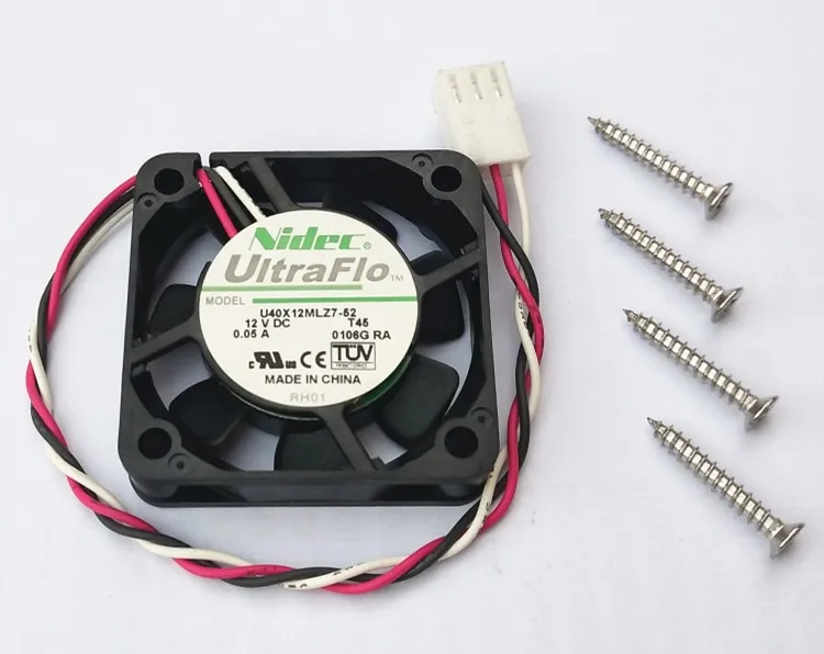 

U40X12MLZ7-52 40mm Fan 4010 4cm Fan 3-Wire Mute Desktop Server North And South Bridge Heat Dissipation 12V 0.05A