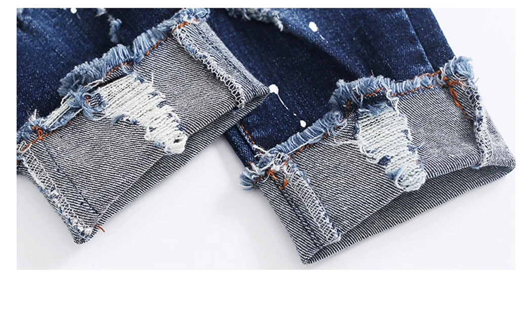 0-5T Baby Jeans Boys Stretchy Denim Trousers Toddler Clothing Girls Pants Little Kids Clothes Blue Black Ripped Holes