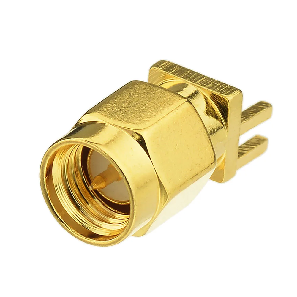 Eightwood 5PCS SMA Plug Male RF Coaxial Connector Adapter End Launch Vertical Solder 1.6mm PCB Mount for Antenna Telecom