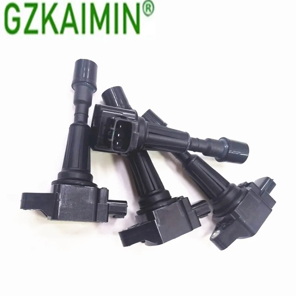 Set of 4 Ignition Coil OEM ZJ20-18-100  ZJ2018100 Fits For 11-15 M-azda 2 1.5L-L4 M-azda 3 1.4L 1.6L