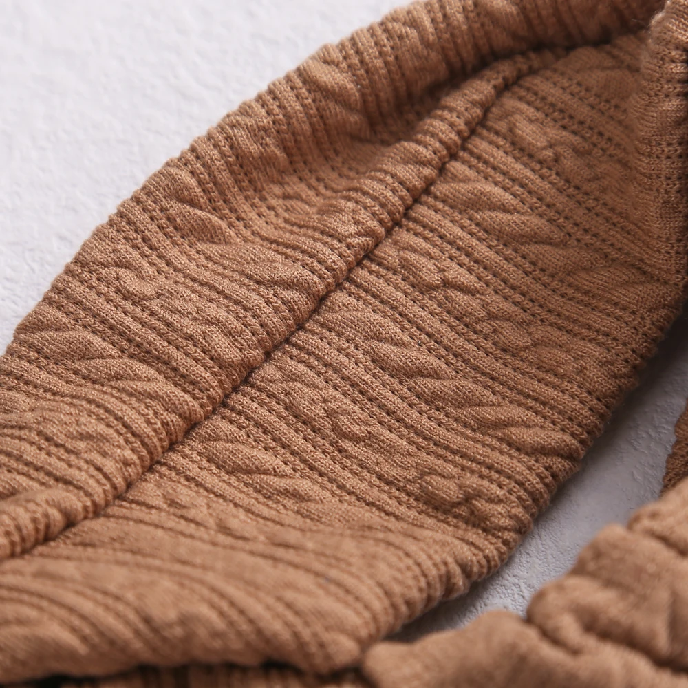 1pcs Waffle Cable Knit Knot Baby Headbands Newborn Baby Nylon Elastic Hairbands Ribbed Headband Baby Hair Accessories