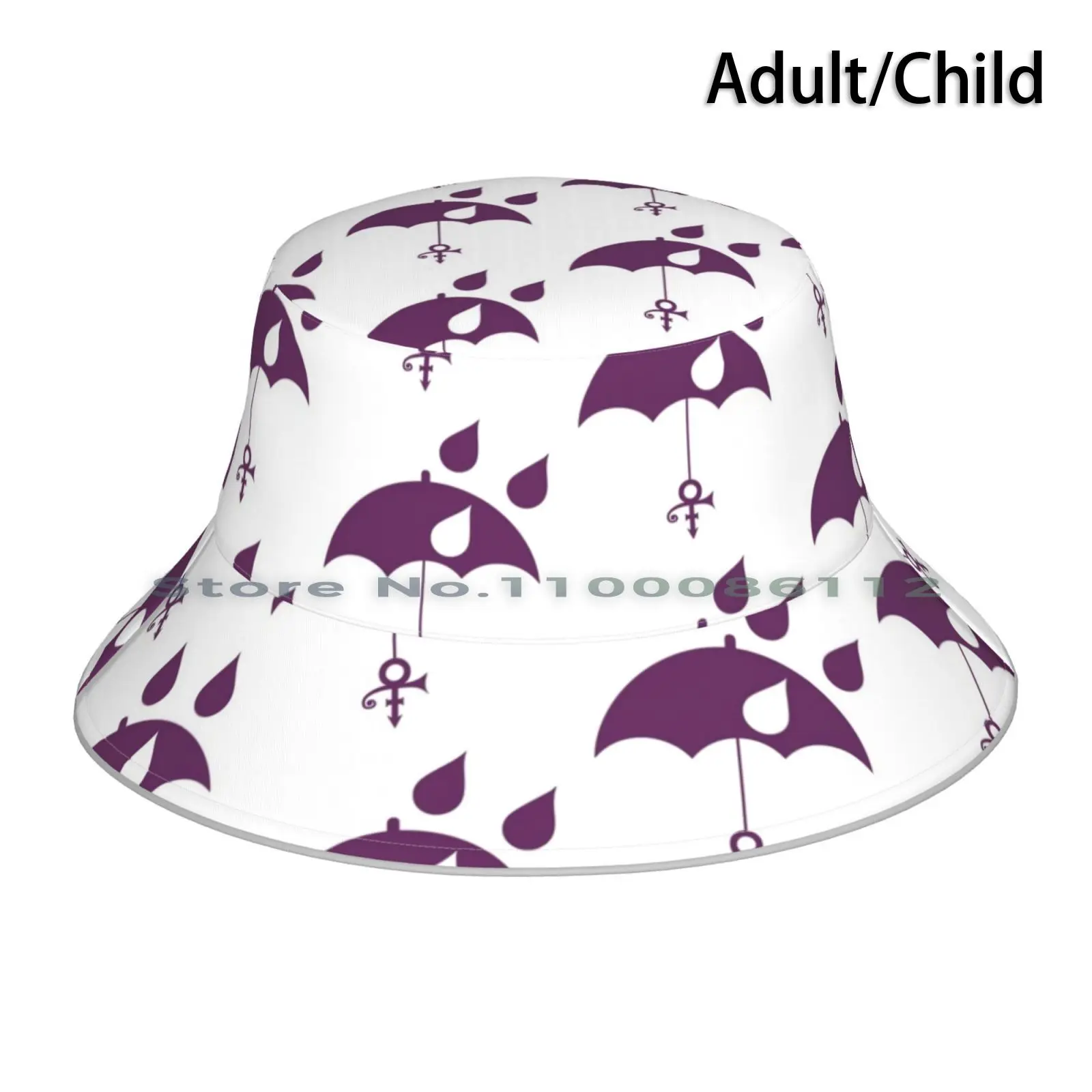 Prince Purple Rain Umbrella Bucket Hat Sun Cap Prince Purple Rain Symbol Love Music The Artist The Revolution Funk Soul Eye