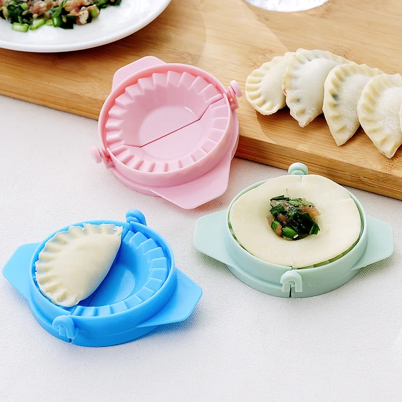 Kitchen DIY Dumpling Mold Creative Reusable Jiaozi Maker Device Plastic Mould Easy Stuffing Wrapper Cutter Cooking Pastry Tools