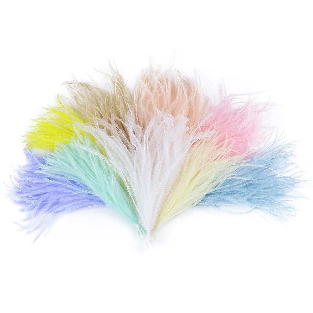 Wholesale White ostrich feathers hair for Crafts Jewelry making Clothing Accessories Decoration Craft-Feather Plume 100PCS/LOT