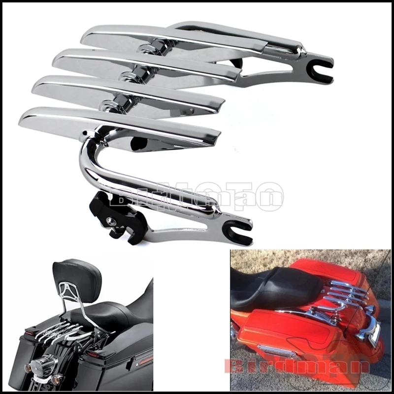 

Motorcycle Detachable Two-up Tour-Pak Luggage Rack for Harley Touring Road King Street Glide Classic FLHR FLHX FLHT FLTR 09-22