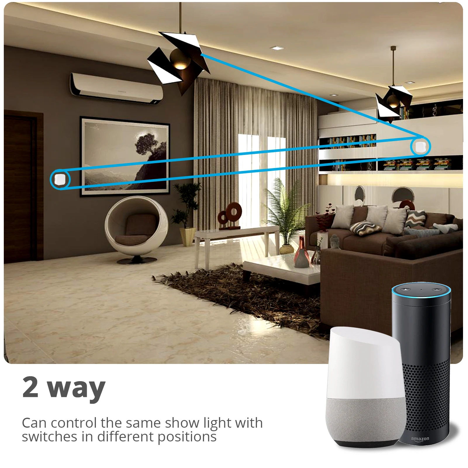 Zemismart 와이파이 조명 스위치 스마트 릴레이 차단기 모듈, 양방향 투야 BLE 앱 지원, 알렉사 구글 홈 음성 제어, 4 개