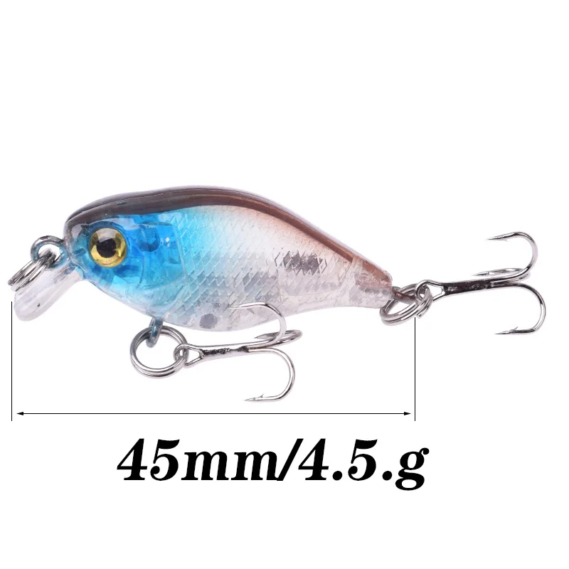 1Pcs Crankbait Minnow Fishing Lure 45mm 4g Wobblers Artificial Hard Bait Floating Sea Bass Lure Plastic Fish Fishing Tackle