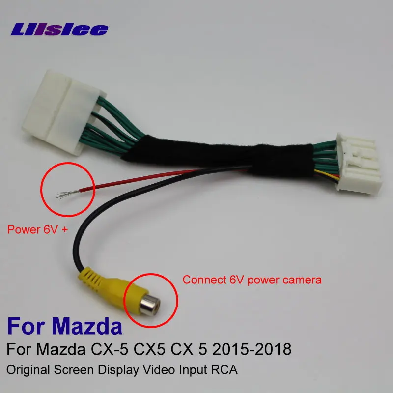 For Mazda CX-5 CX5 CX 5 2015-2018 28 Pins RCA Adapter Connector Wire Cable Rear View Camera Original Video Input Switch