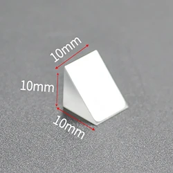 Optical Triangular Prism 10*10*10mm Right Angle Internal Reflection Prisms Mirror  Reflective Surface Coated  Aluminum and Black