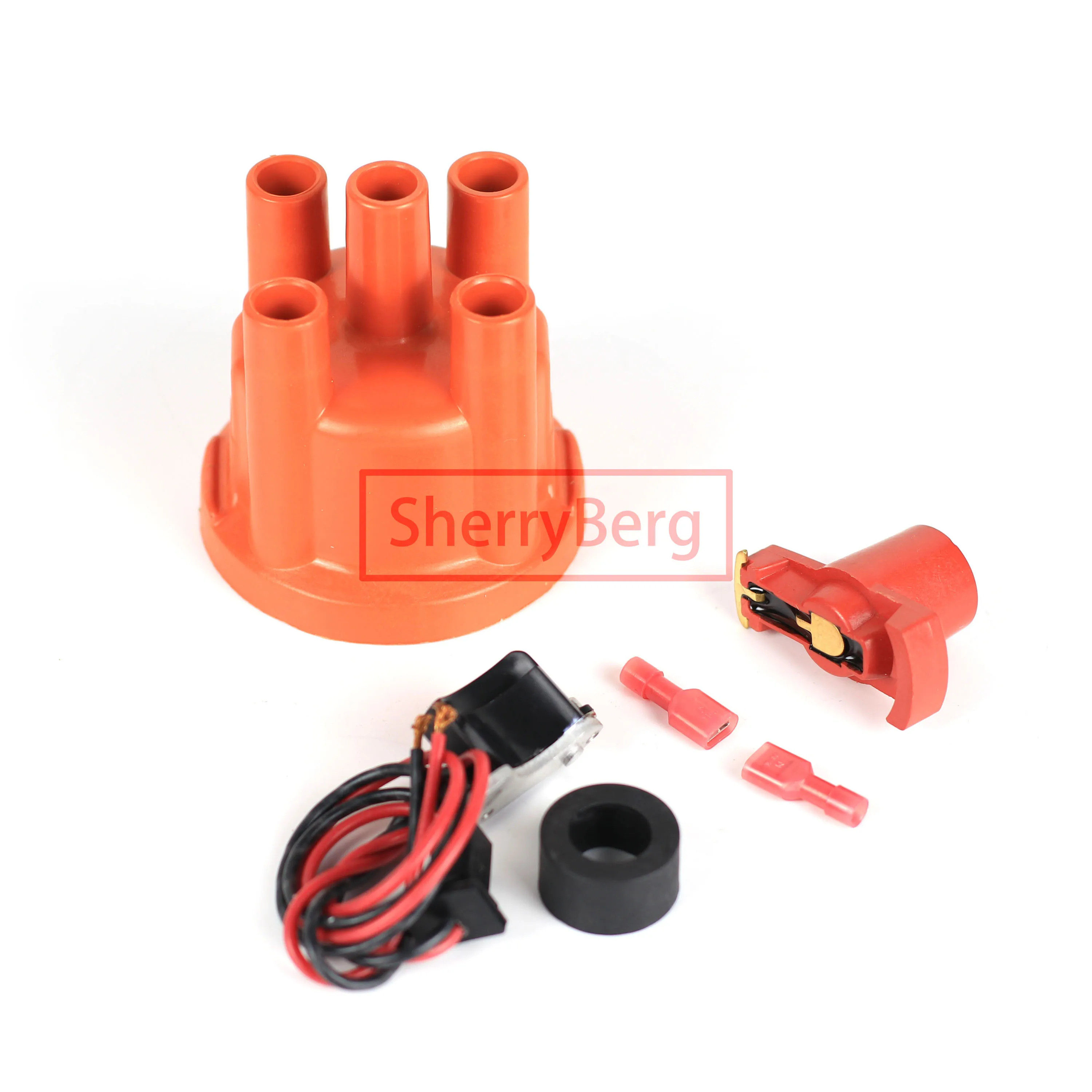 SherryBerg Distributor Cap + Rotor +  Electronic Ignition Kit for Bosch JFU4 Distributor 1 kit Right Hand FOR VW  Choose Color