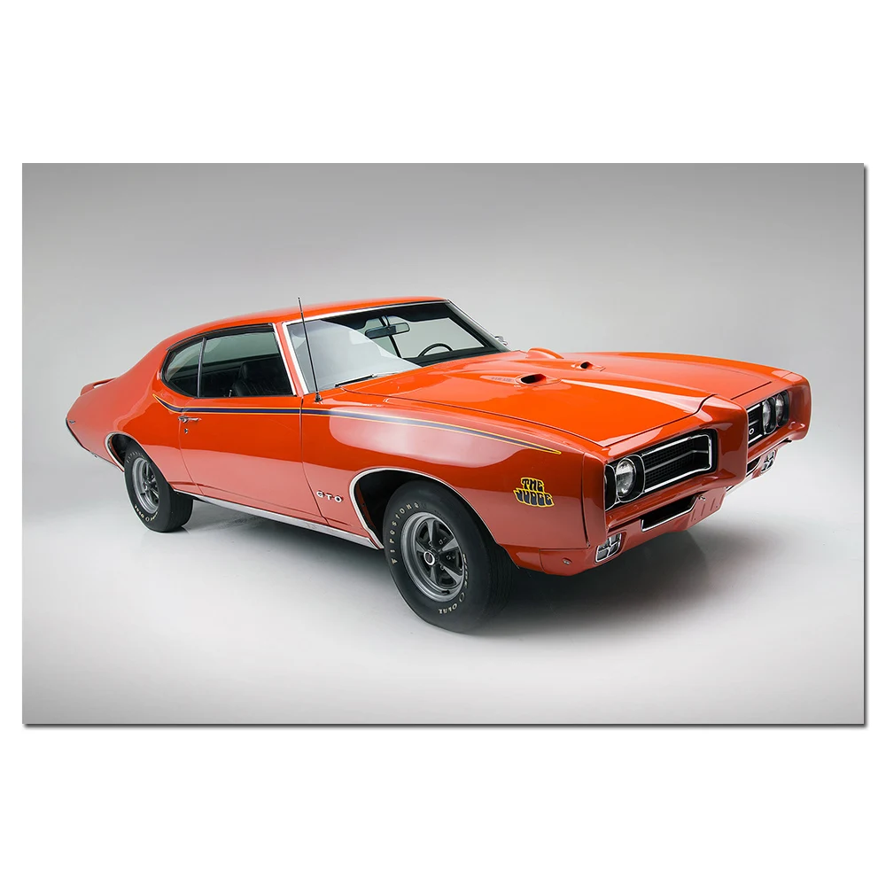 Póster de supercoche de Judge Pontiac GTO, imagen de pared para sala de estar, arte de pared, lienzo, pintura impresa, 1969