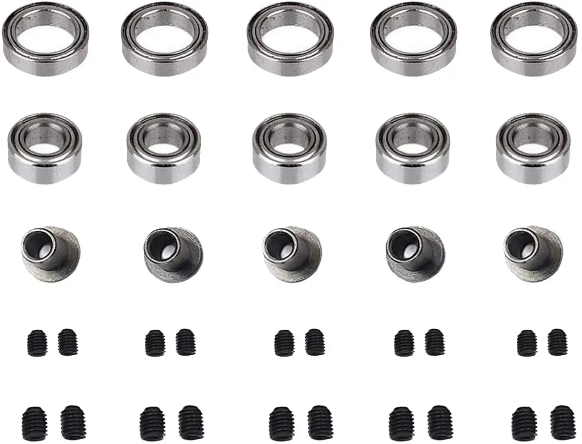 Ball Bearing 10x15x4mm 5x10x4mm 5PCS Bushing 10PCS M3 Jimmy Screw 10PCS M4 Jimmy Screw For Kyosho HSP Redcat RC Model Car