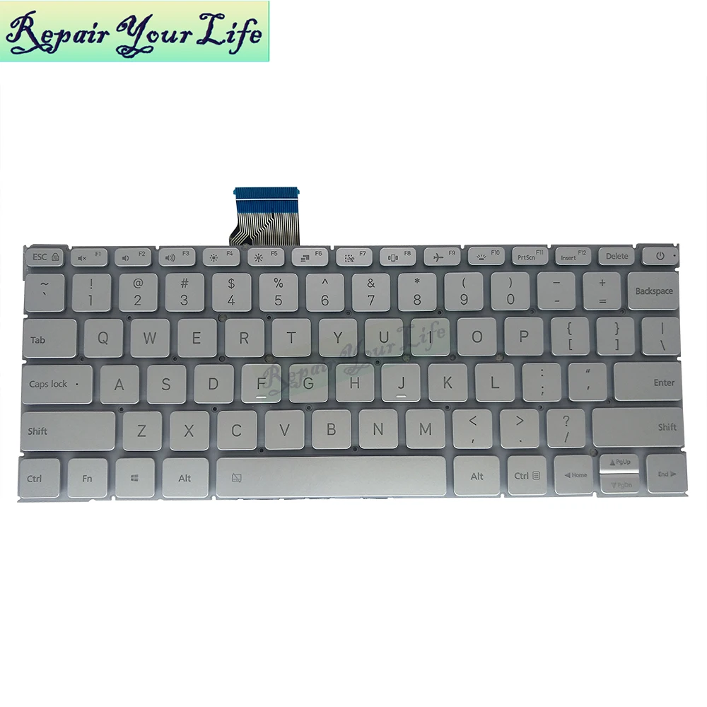 US Laptop Backlit Keyboard for Xiaomi Air 12.5 English Replacement Keyboards Backlight 6037B0127601 MK10000005661 9Z.ND6BV.001