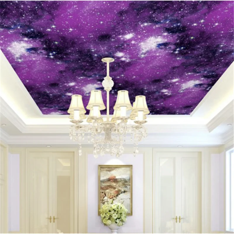 

wellyu Universe starry sky wallpaper ceiling 3d three-dimensional bedroom planet fantasy pattern top paper ceiling KTV wallpaper