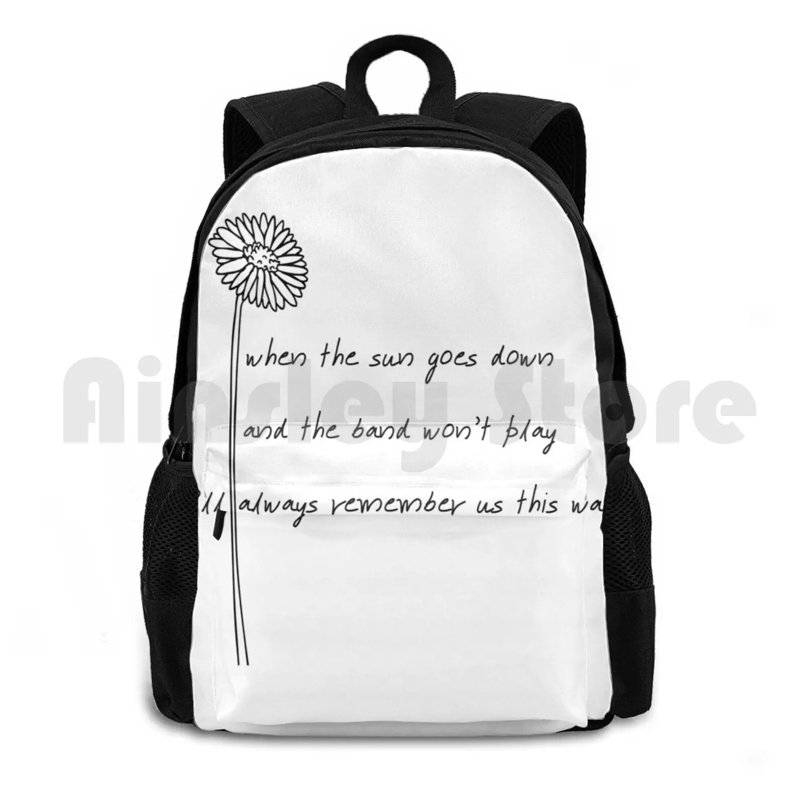 Always Remember Us This Way Outdoor Hiking Backpack Riding Climbing Sports Bag A Star Is Born Bradley Cooper Song Flower Music