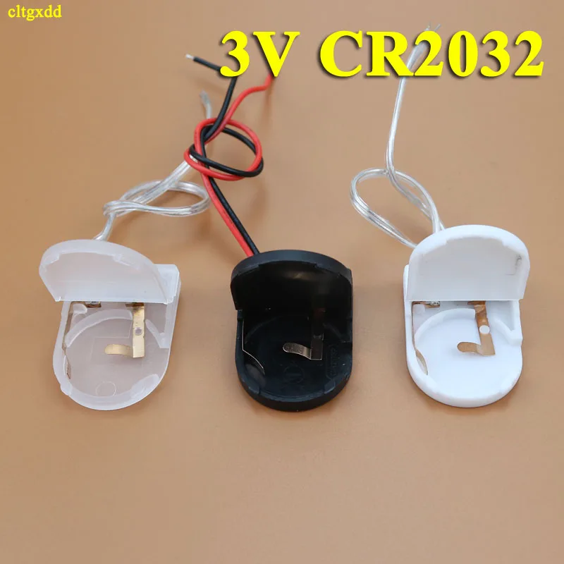 cltgxdd 1piece CR2032 Button Coin Cell Battery Socket Holder Case Cover With ON/OFF Switch 3V x1 battery Storage Box