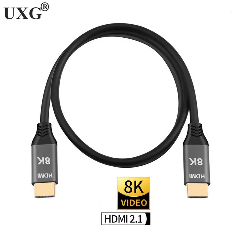 HD-2.0 Cable 1Ft 30cm HD-2.0v 2K 8k 4K 60Hz Short Cable With Braid And Alloy Shell HDMI-Compatible UHD TV Blu-ray Xbox PS4/3 PC