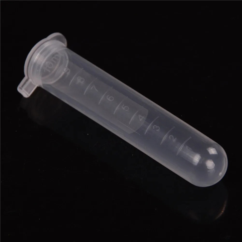 20Pcs 10ml Plastic Centrifuge Lab Test Tube Vial Sample Container With Cap