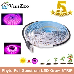 DC USB 5v Indoor Plant Grow Light Strip 1M 2M 3M Flower Seed Growth Lamp LED Full Spectrum Seedling Fito Lights USB Hydroponics