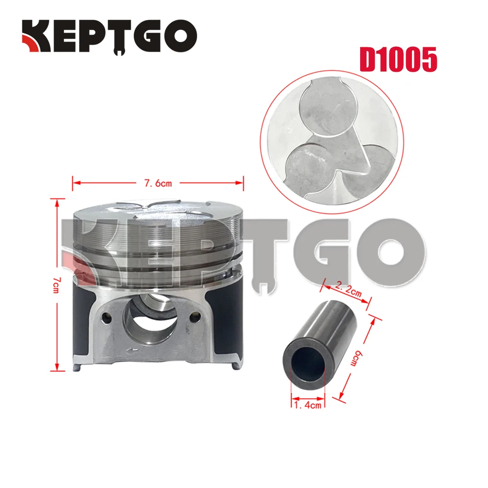 New D1005 Piston Kit STD For Kubota (3 Set)