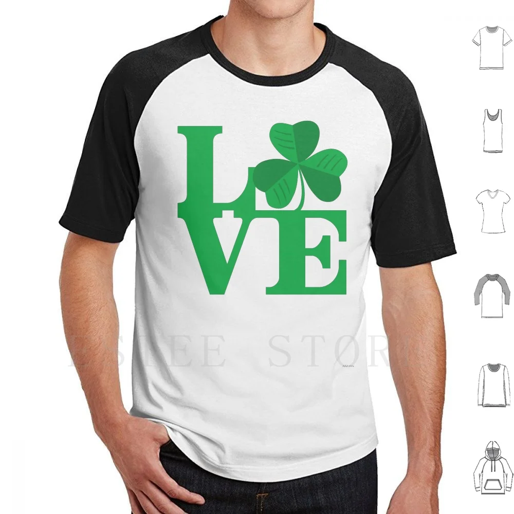 Shamrock Love T Shirt Men Cotton 6xl Shamrock Sreland Love Day Green Ireland Irish 17 March Boston Holidays Lucky Clover Luck
