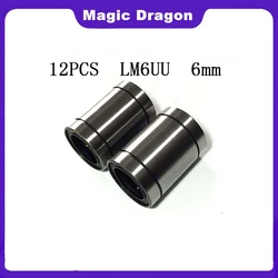 12Pcs LM6UU 6mmx12mmx19mm Linear Ball Bearing Bush Bushing CNC 6x12x19 mm Factory Direct