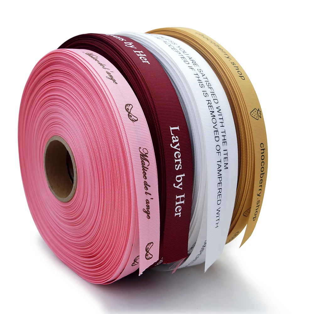 HAOSIHUI-cintas de grogrén impresas personalizadas, decoración de fiesta, boda y personaje de dibujos animados, 10mm-39mm, 100 yardas/lote