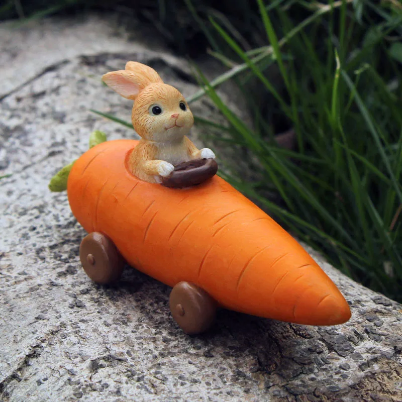 Mini Animal Miniature Figurines, Radish Rabbit, Lovely Flowerpot, Landscape, Fairy Garden Gifts, Room, Home Decoration