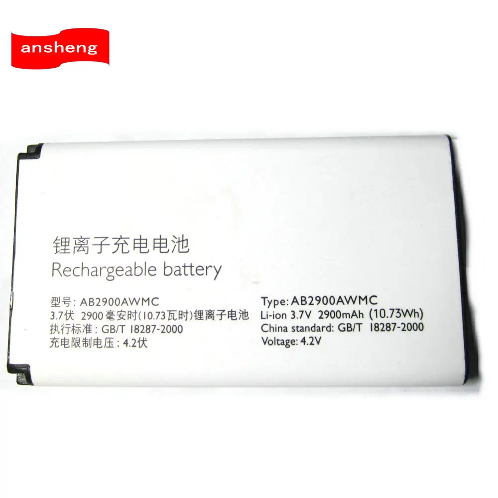 High Quality 2900mAh AB2900AWMC Battery For PHILIPS Xenium X5500 X1560 CTX5500 CTX1560 Smartphone