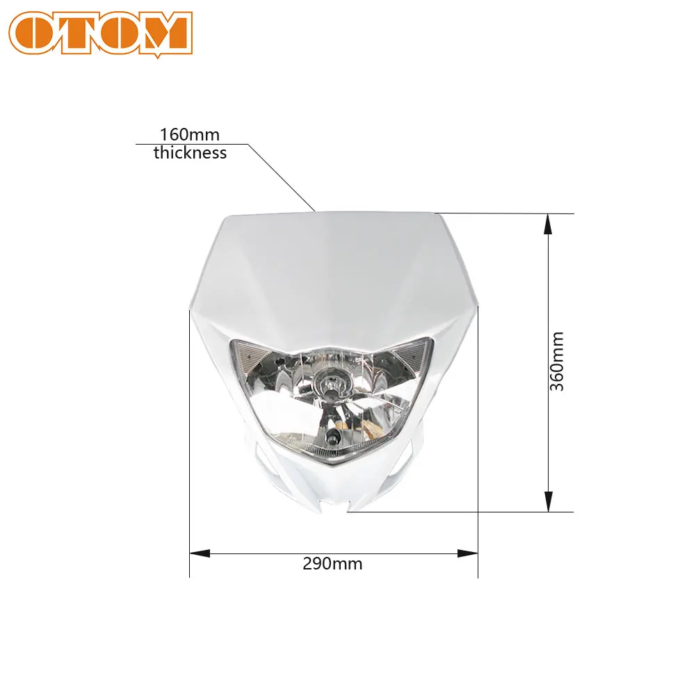 OTOM Motorcycle Headlight Head Lamp Lighting Enduro Dual Sport Dirt Bike Headlight Fairing For YAMAHA WRF 250 450 White Headlamp