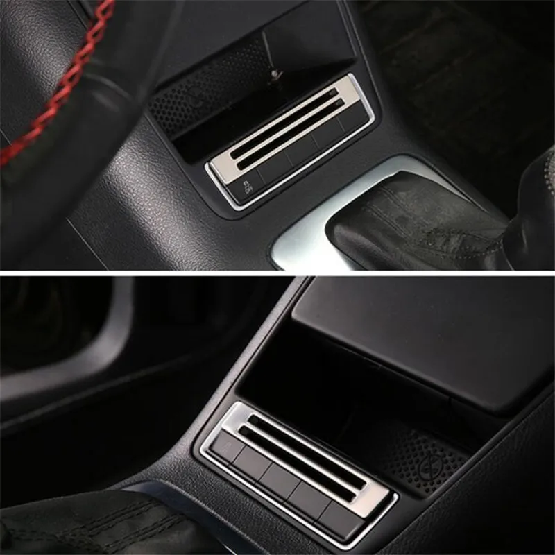 1pc Stainless steel Center Console Card gateway decoration Frame Sticker For Volkswagen Tiguan 2010-2019 Car-styling accessories