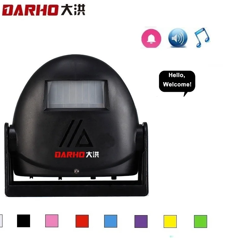 Darho 32 Ringtones Hello Welcome Wireless Intelligent Greeting Doorbell Infrared Motion Sensor Warning Door Bell Alarm