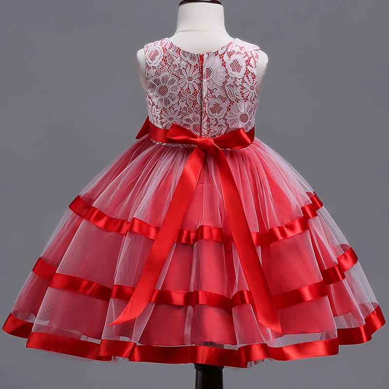 Baby Girls Dress Christmas Vestidos Costumes Princess Girl\'s Lace Flower Dresses Ball Gown Pageant Party Dress Children Clothing