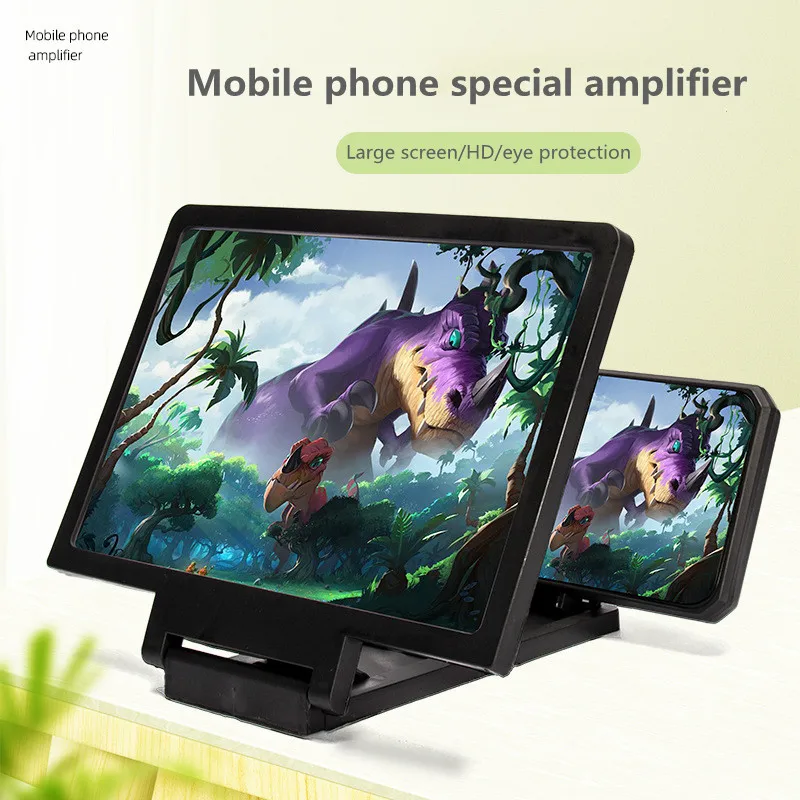 3D Mobile Phone Screen Magnifier Universal Smart Phone Screen Magnifying Glass Foldable Portable Mobile Phone Holder