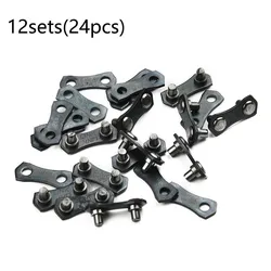 12 Sets Chainsaw Chain Links Repair Part Size 3/8LP Pitch - .050 Gauge Bicycle Chain Repair Tool Screw Chain Hook Bike Parts