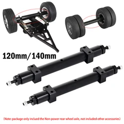 1Pcs Metal Non powered Rear Wheel Axle for TAMIYA 1/14 RC Tractor Trailer RC Car Upgrade Parts Length 120mm 140mm