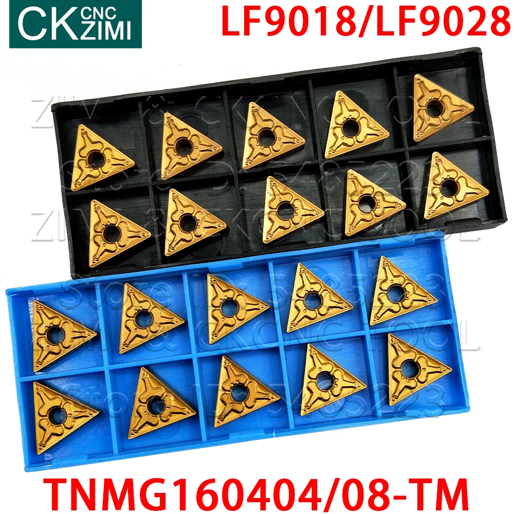 Insertos de carburo TNMG160404-TM LF9018 LF9028, herramienta de torneado externo, herramientas de procesamiento de metal CNC TNMG para acero, TNMG160408-TM LF9018 LF9028