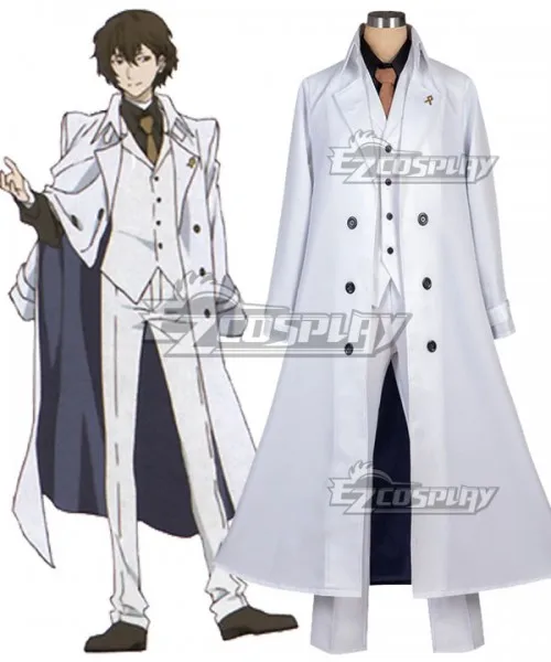 

Bungou Stray Dogs Dead Apple Osamu Dazai White Suits Halloween Uniform Party Christmas Outfit Cosplay Costume E001