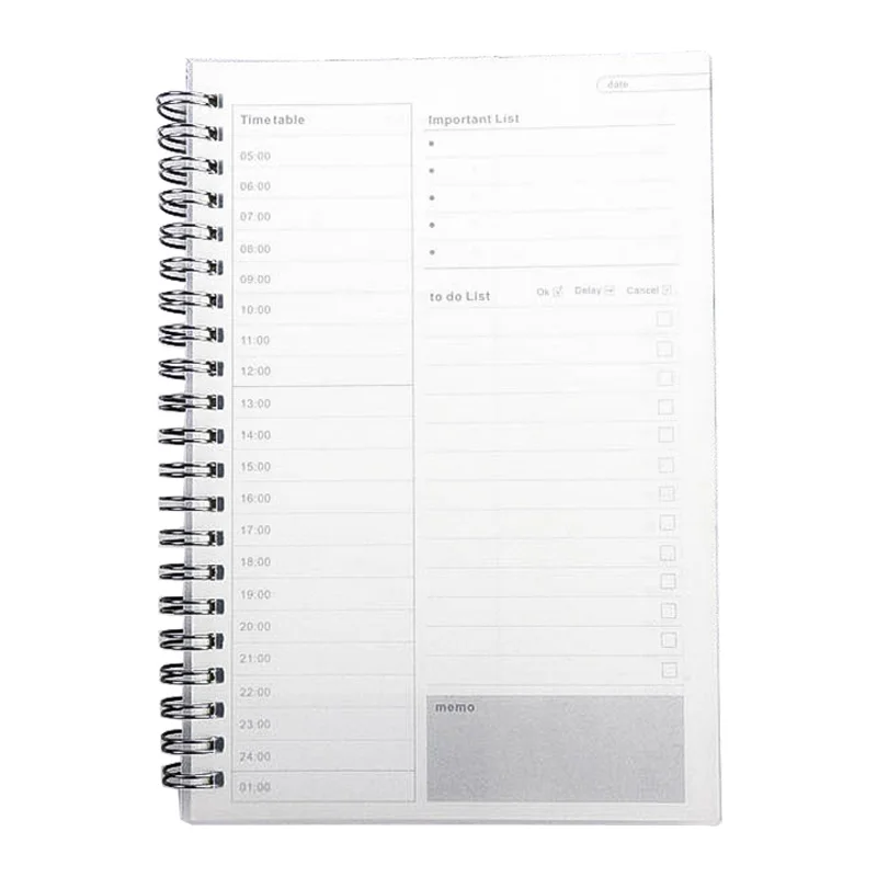 A5 Planning Day Time Management Self Discipline Schedule Book Daily Planner Organizer Study Planner Day Planner Book Notebook